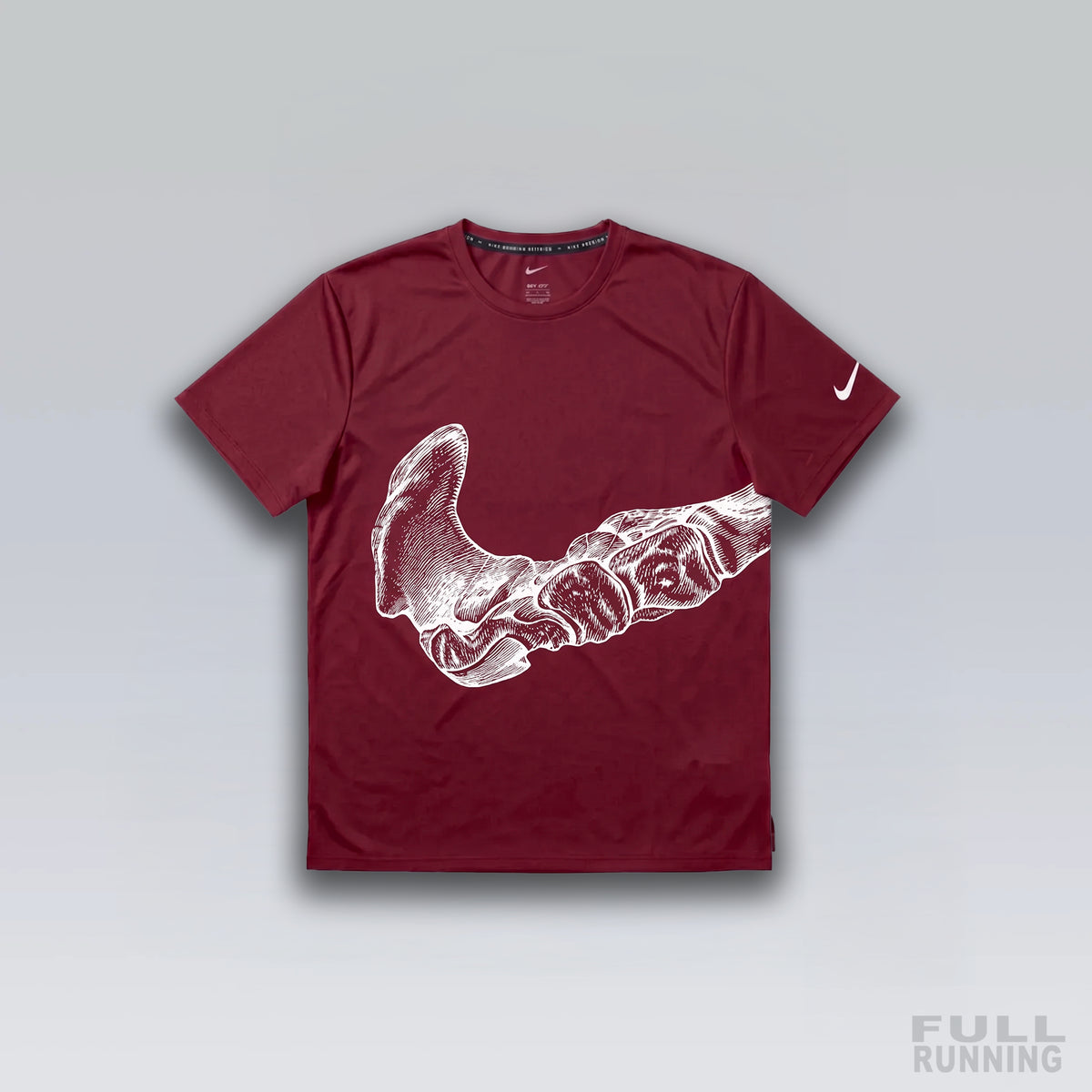T-shirt de Running Division Squelette "MILER" Rouge
