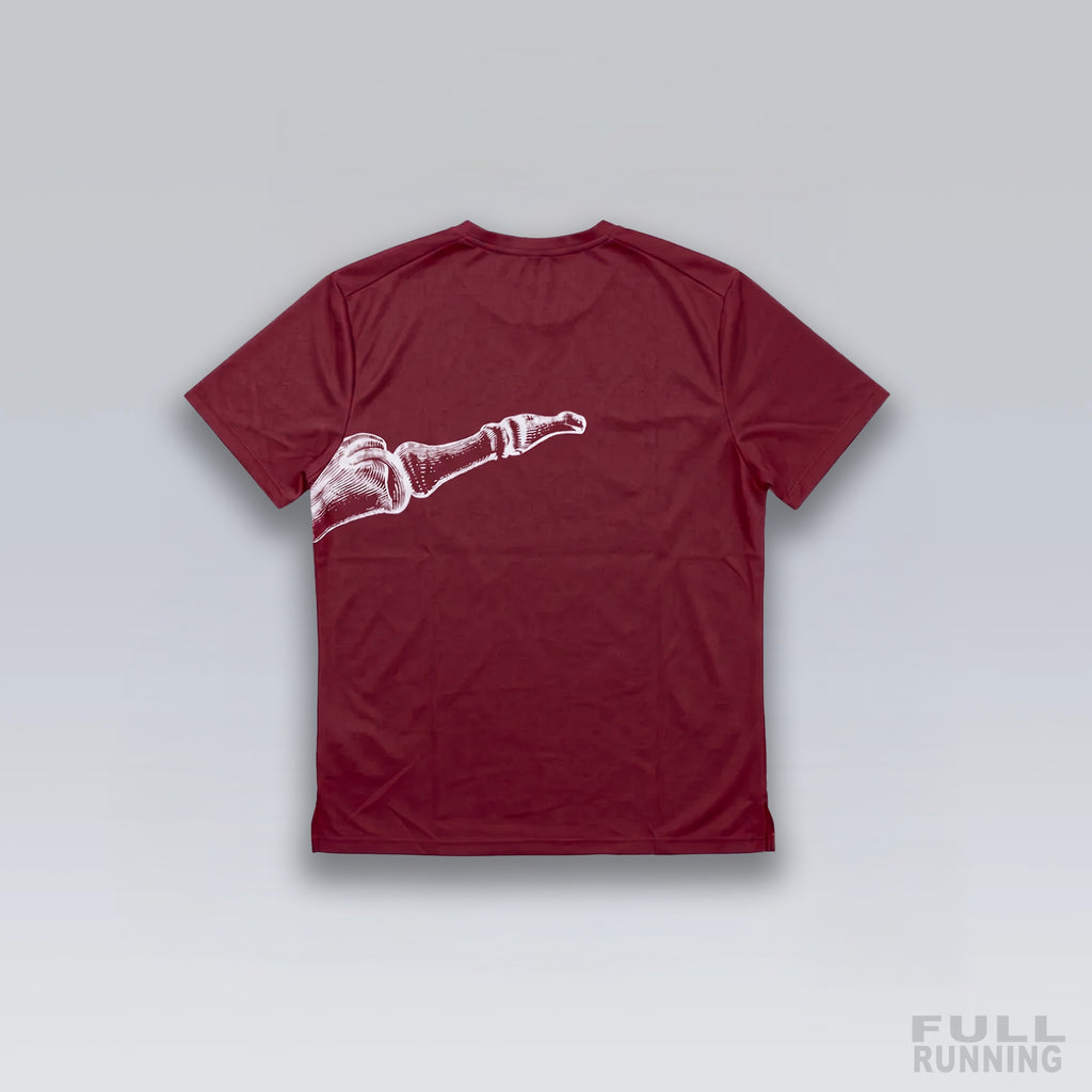 T-shirt de Running Division Squelette "MILER" Rouge