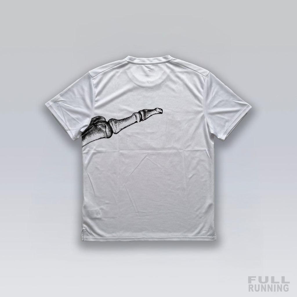 T-shirt de Running Division Squelette "MILER" Blanc