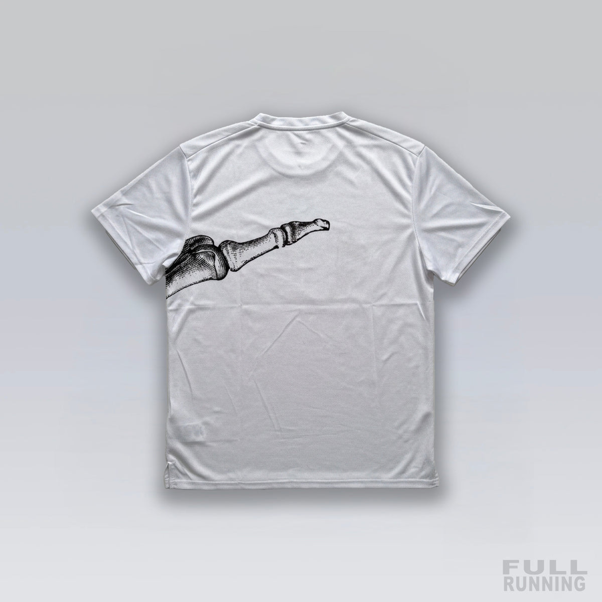 T-shirt de Running Division Squelette "MILER" Blanc