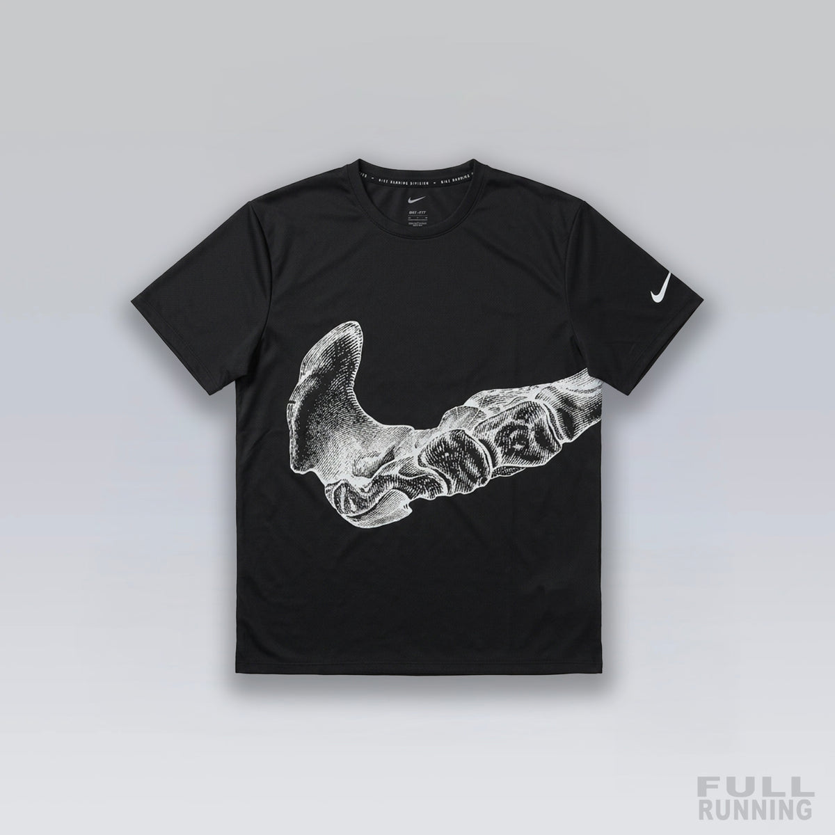 T-shirt de Running Division Squelette "MILER" Noir